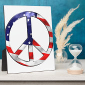 Amerika Friedenszeichen Fotoplatte (Seite)