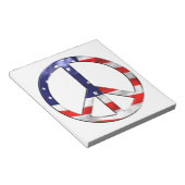 Amerika Friedenszeichen Notizblock (angewinkelt)