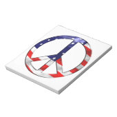 Amerika Friedenszeichen Notizblock (Rotiert)