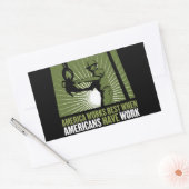 Amerika funktioniert am besten, wenn Amerikaner ar Rechteckiger Aufkleber (Umschlag)