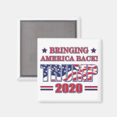 Amerika für Trump 2020 Magnet (Vorderseite/Rückseite)