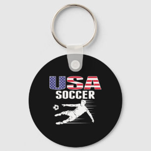 Amerika Fußballfans Jersey USA-Flagge Support Fuß Schlüsselanhänger