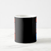 Amerika Gebäude Bricks Flag 4. Juli Mast Kaffeetasse (Mittel)