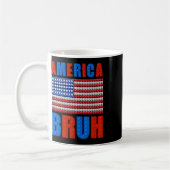 Amerika Gebäude Bricks Flag 4. Juli Mast Kaffeetasse (Links)