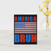 Amerika Gebäude Bricks Flag 4. Juli Mast Karte (Gelbe Blume)