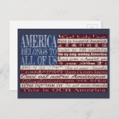 Amerika gehört allen USA als Postkarte an (Vorne/Hinten)