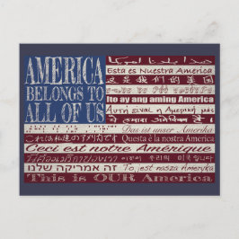 Amerika gehört allen USA als Postkarte an