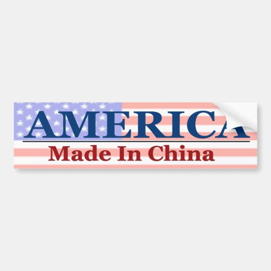 Amerika - gemacht in der China Autoaufkleber (Vorne)
