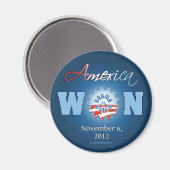 Amerika gewann am 6. 11.2012 magnet (Vorderseite/Rückseite)