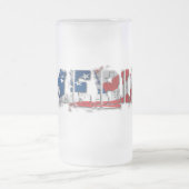Amerika-Glas-Tasse Mattglas Bierglas (Mittel)