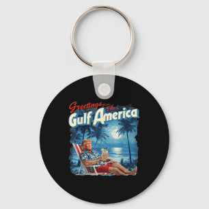 Amerika Golf Trump 2024 Retro Beach USA Schlüsselanhänger