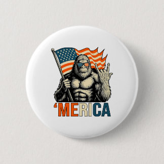 ‚Amerika Gorilla-Flagge Sungles Lustig Patriotisch Button