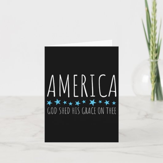 Amerika, Gott hat dir seine Gnade geschenkt Karte (Vorderseite)