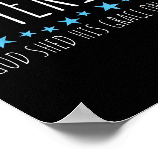 Amerika, Gott hat dir seine Gnade geschenkt Poster (Ecke)