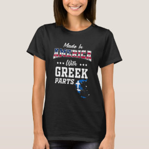Amerika Griechenland Teile Griechenland Karte Flag T-Shirt