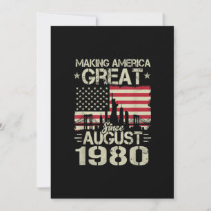Amerika groß machen seit August Geburtstagsgeschen Einladung