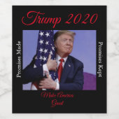 Amerika groß machen - Trump 2020 Weinetikett (Einzelnes Label)