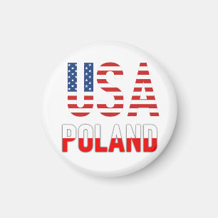 Amerika großartig, USA - Polen Magnet