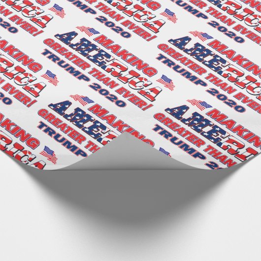 Amerika größer als je zuvor machen - Trump 2020 Geschenkpapier (Ecke)