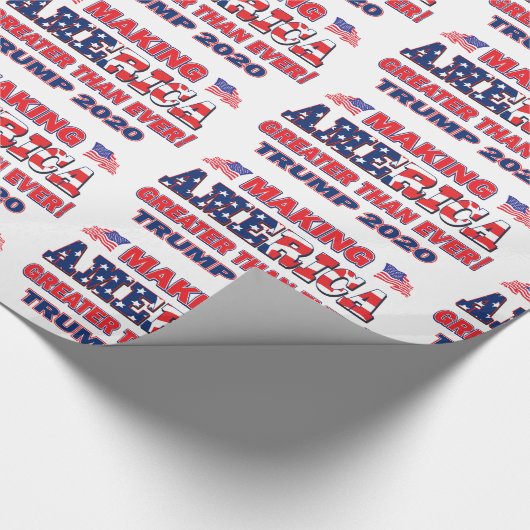 Amerika größer machen als je zuvor Trump 2020 Geschenkpapier (Ecke)