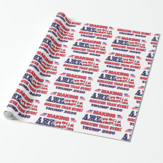 Amerika größer machen als je zuvor Trump 2020 Geschenkpapier