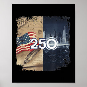Amerika - Halbjahrstag 4. Juli 2026 - 250 Jahre Poster
