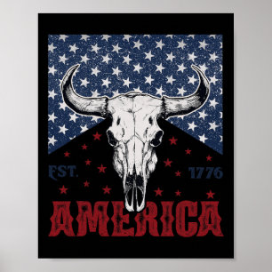 Amerika hat 1776 Kuhschädel am 4. Juli verloren Poster