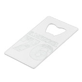 Amerika hat 1776 patriotisch geldbeutel flaschenöffner (Rückseite Schrägansicht)