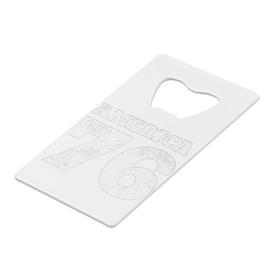 Amerika hat 1776 patriotisch geldbeutel flaschenöffner (Rückseite Schrägansicht)