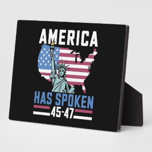 Amerika hat 45 47 Trump Präsident Vintag gesproche Fotoplatte