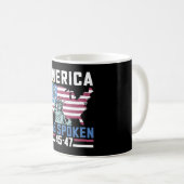 Amerika hat 45 47 Trump Präsident Vintag gesproche Kaffeetasse (VorderseiteRechts)