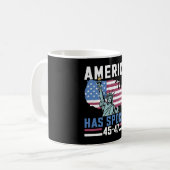 Amerika hat 45 47 Trump Präsident Vintag gesproche Kaffeetasse (Vorderseite Links)