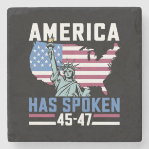 Amerika hat 45 47 Trump Präsident Vintag gesproche Steinuntersetzer