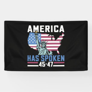 Amerika hat gesprochen 45 47 Trump Präsident Vinta Banner