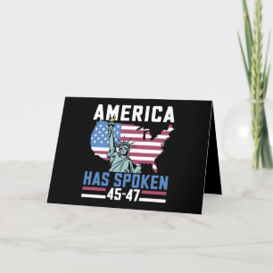 Amerika hat gesprochen 45 47 Trump Präsident Vinta Dankeskarte