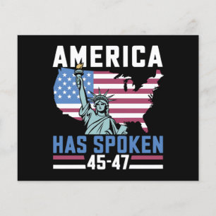 Amerika hat gesprochen 45 47 Trump Präsident Vinta Flyer