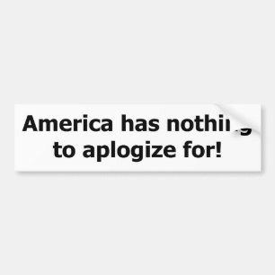 Amerika hat nichts, für aplogize autoaufkleber