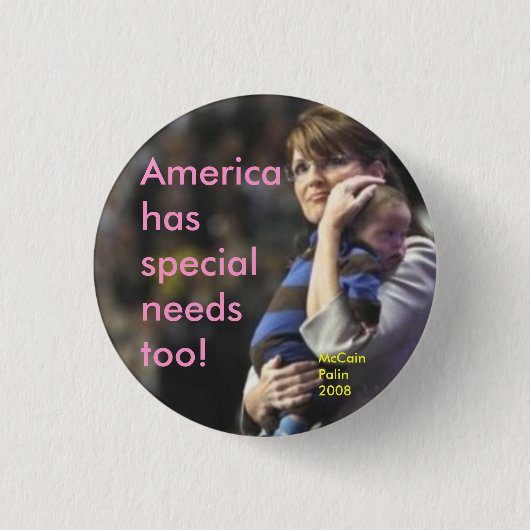 Amerika hat speziellen Bedarf auch: McCain/Palin Button (Vorderseite)