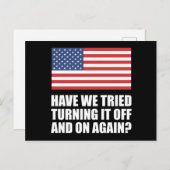 Amerika hat versucht, es wieder und wieder abzuwen postkarte (Vorne/Hinten)