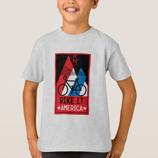 Amerika im Rad T-Shirt (Vorderseite)