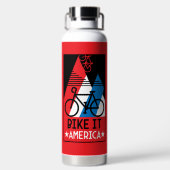 Amerika im Rad Trinkflasche (Rückseite)