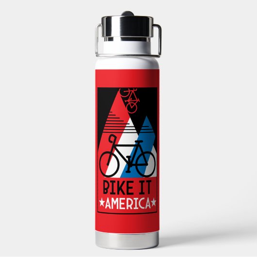Amerika im Rad Trinkflasche (Hinten)