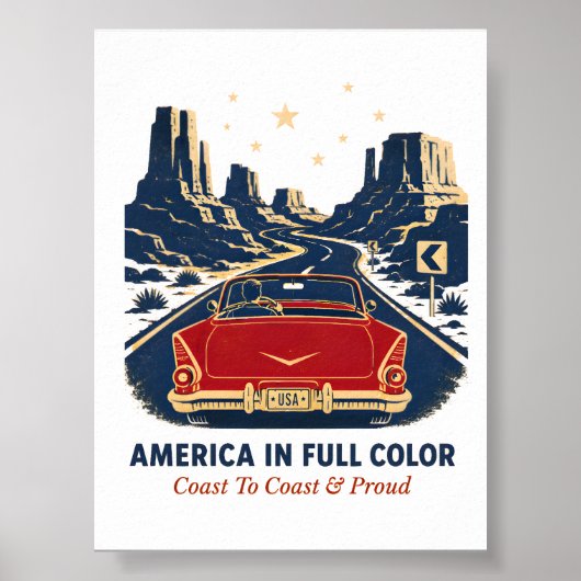 Amerika im Vollfarbenposter Poster (Vorne)