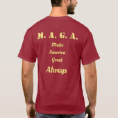 Amerika immer wieder zum T - Shirt machen (Rückseite)