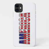 AMERIKA in Flaggenfarben Case-Mate iPhone Hülle (Rückseite)