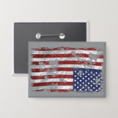Amerika in Not - Aufwärtsflagge Button (Vorderseite/Rückseite)