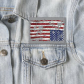 Amerika in Not - Aufwärtsflagge Button (Insitu)