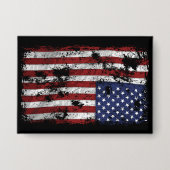 Amerika in Not - Aufwärtsflagge Button (Vorderseite)