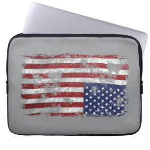 Amerika in Not - Aufwärtsflagge Laptopschutzhülle