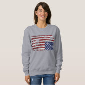Amerika in Not - Aufwärtsflagge Sweatshirt (Vorne ganz)